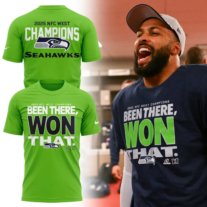 Official Seattle Seahawks 2025 NFC West Division Champions “Been There Won That” Tshirt | Jogger | Cap v2