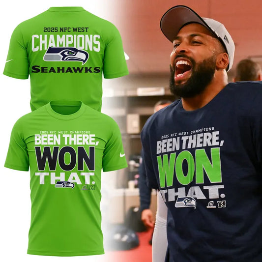 Official Seattle Seahawks 2025 NFC West Division Champions “Been There Won That” Tshirt | Jogger | Cap v2