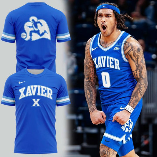 Xavier Basketball Running Man Uniform T-Shirt - Special Edition
