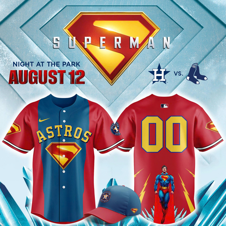 Houston Astros x Superman Night At The Park Baseball Jersey