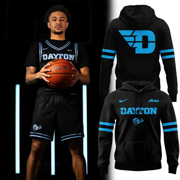 Special 2026 Stealth Black Dayton Men's Basketball Hoodie
