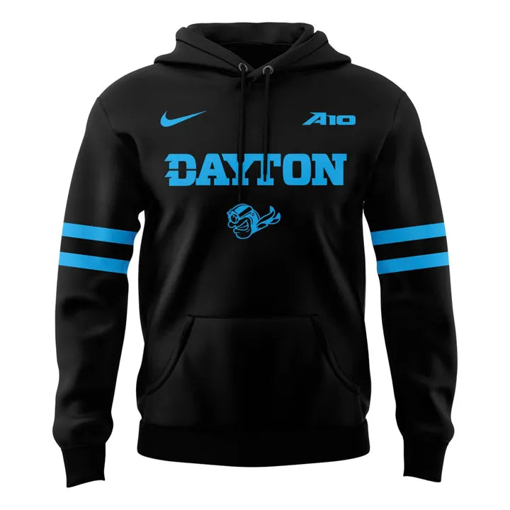 Special 2026 Stealth Black Dayton Men's Basketball Hoodie 2