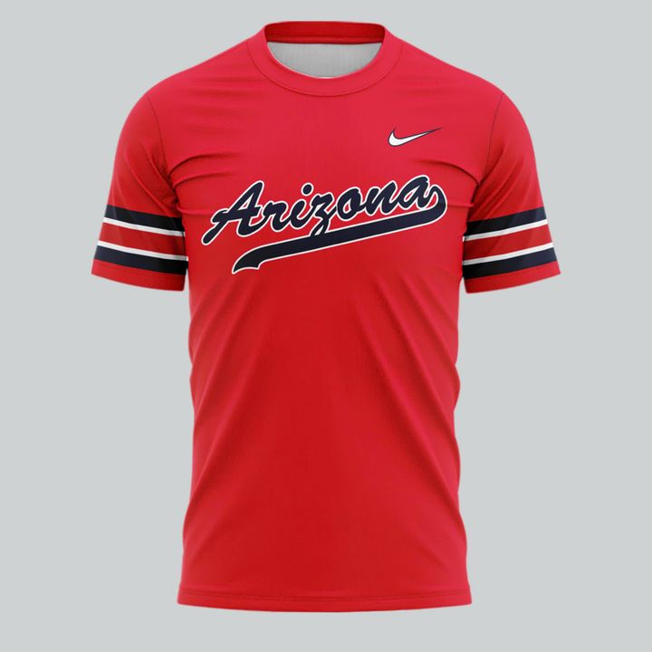 Arizona Wildcats Softball All Red Retro Uniform T-Shirt - Limited Edition