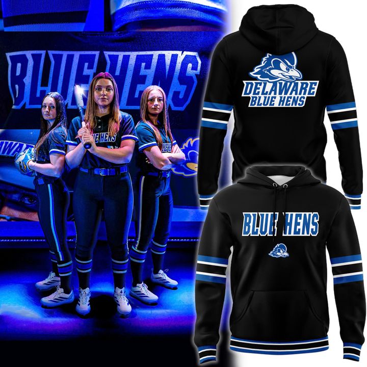 Delaware Softball 𝑺𝒕𝒆𝒂𝒍𝒕𝒉 𝑩𝒍𝒂𝒄𝒌 Uniform Hoodie - Limited Edition