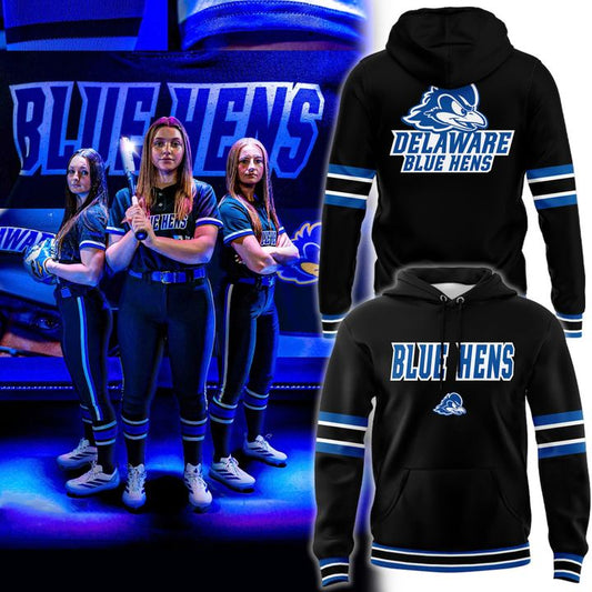 Delaware Softball 𝑺𝒕𝒆𝒂𝒍𝒕𝒉 𝑩𝒍𝒂𝒄𝒌 Uniform Hoodie - Limited Edition