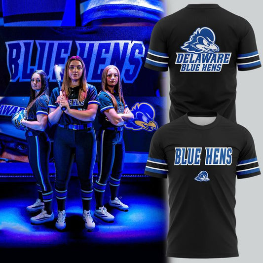 Delaware Softball 𝑺𝒕𝒆𝒂𝒍𝒕𝒉 𝑩𝒍𝒂𝒄𝒌 Uniform T-Shirt - Limited Edition