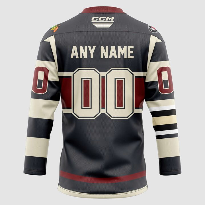 Rockford IceHogs in the 1920's jersey Custom Name And Number.