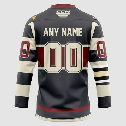 Rockford IceHogs in the 1920's jersey Custom Name And Number.