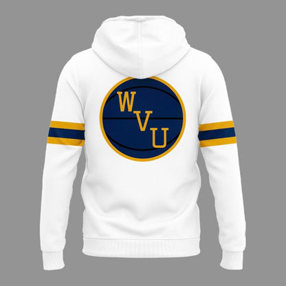 Special White Throwback WVU Men's Basketball Hoodie