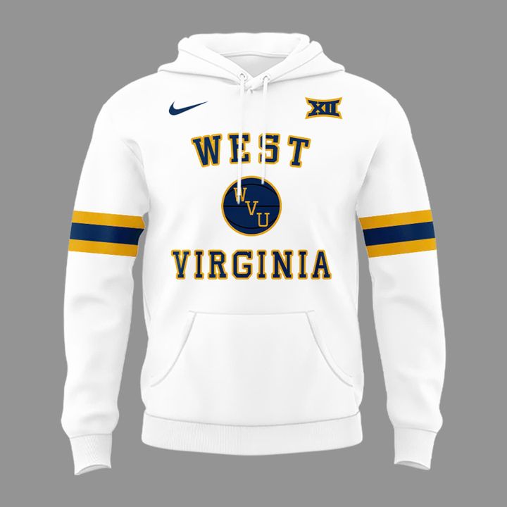 Special White Throwback WVU Men's Basketball Hoodie