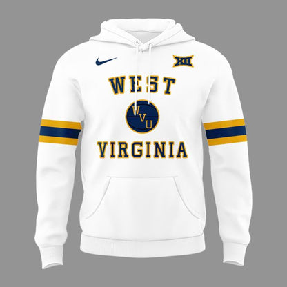 Special White Throwback WVU Men's Basketball Hoodie