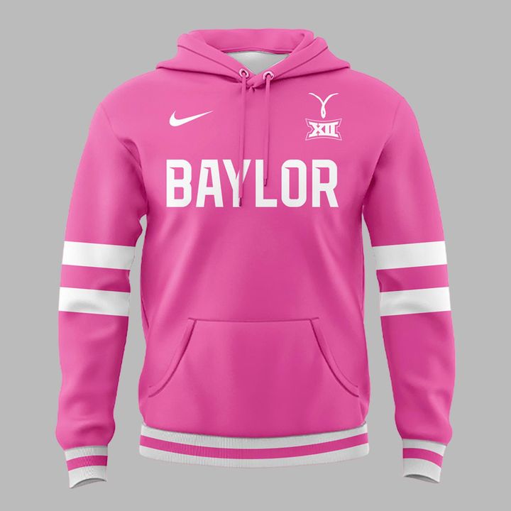 Baylor Bears Cancer Awareness Pink Out Game Uniform Hoodie - Limited Edition
