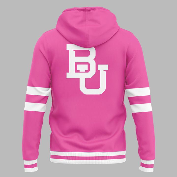 Baylor Bears Cancer Awareness Pink Out Game Uniform Hoodie - Limited Edition