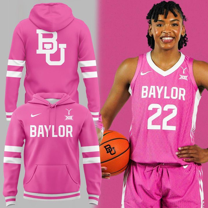 Baylor Bears Cancer Awareness Pink Out Game Uniform Hoodie - Limited Edition