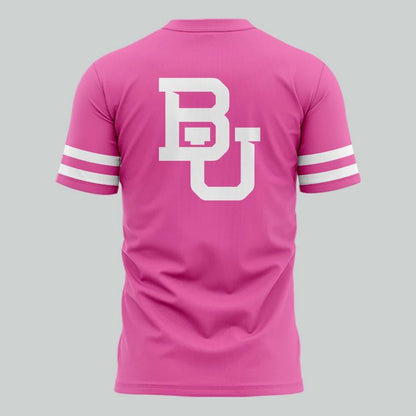 Baylor Bears Cancer Awareness Pink Out Game Uniform T-Shirt - Limited Edition