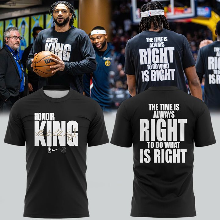 History Month MLK Jr Day Team Issued Game Warm Up T-Shirt