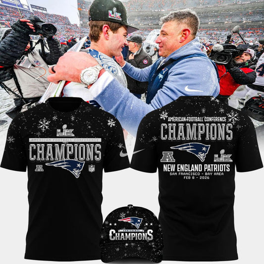 New England Patriots 2025 AFC Conference Champions T-shirt