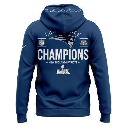 New England Patriots 2025 AFC Conference Champions Hoodie