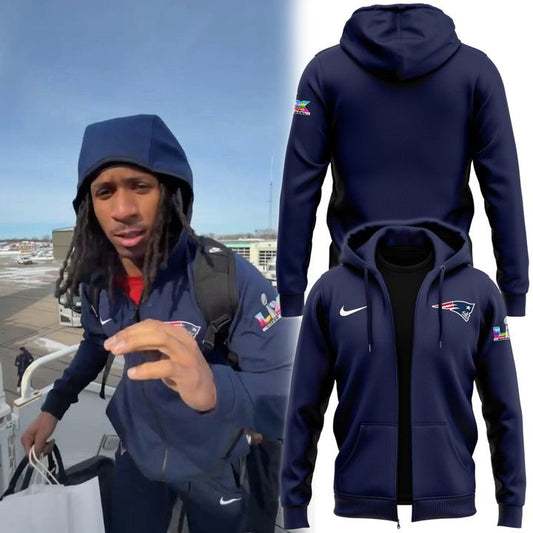 New England Patriots Super Bowl Bound Zip Hoodie V1