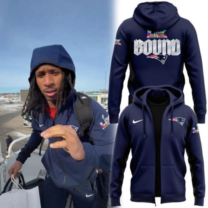 New England Patriots Super Bowl Bound Zip Hoodie V2