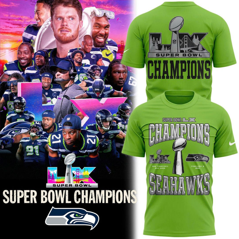 Seattle Seahawks Super Bowl LX Champions Limited Edition T.shirt
