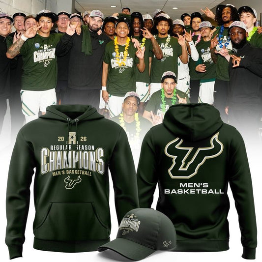 South Florida Bulls Men's Basketball Regular Season Champions Hoodie(v1)
