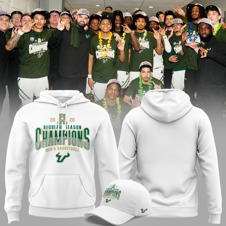 South Florida Bulls Men's Basketball Regular Season Champions Hoodie(v2)