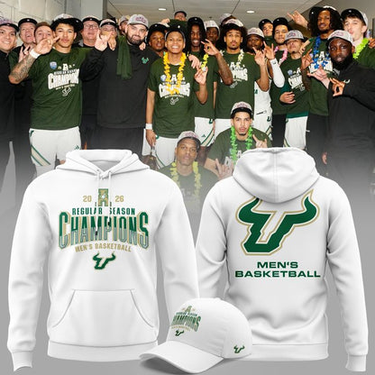 South Florida Bulls Men's Basketball Regular Season Champions Hoodie(v3)