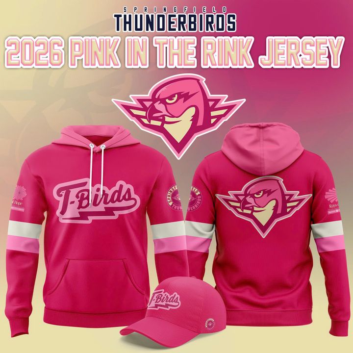 Springfield Thunderbirds 2026 Pink in the Rink Hoodie