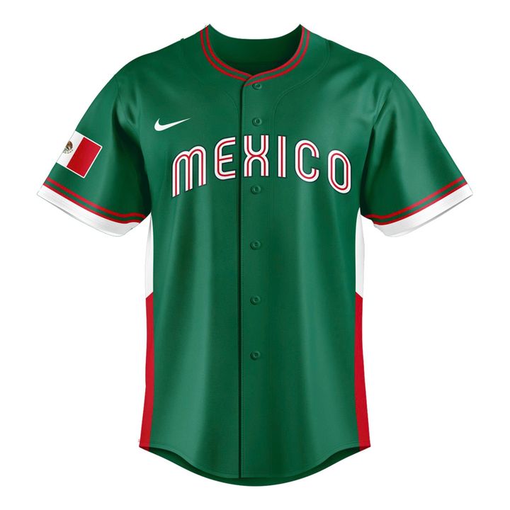 Mexico Baseball 2026 World Baseball Classic Road Stadium Jersey - Green