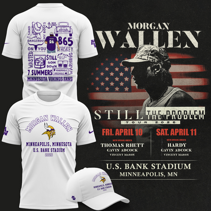Minnesota Vikings 2026 Exclusive Morgan Wallen T-Shirt