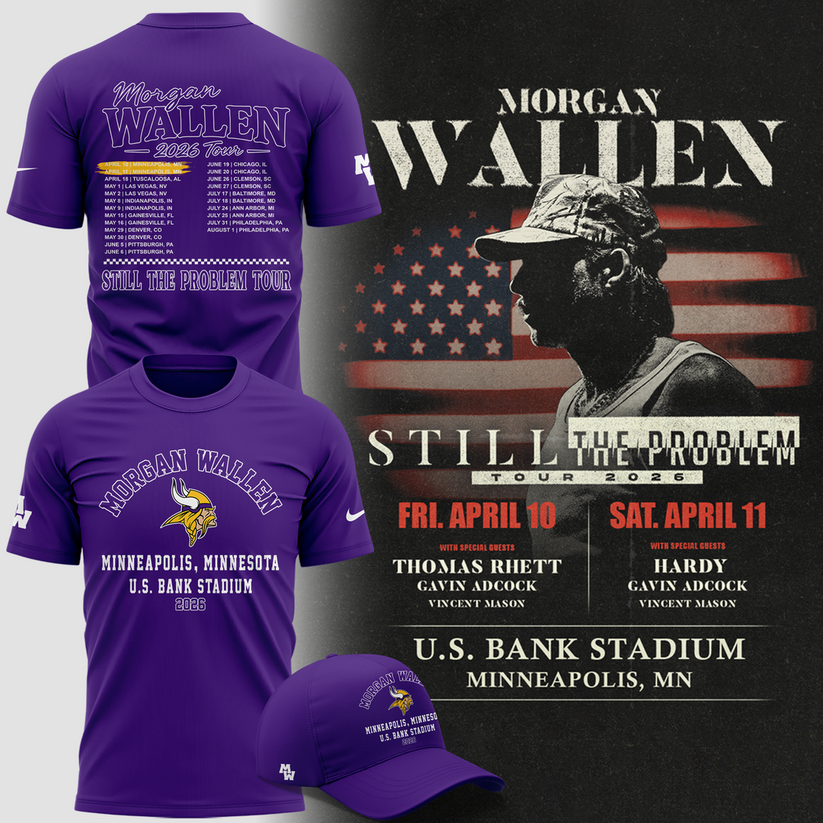 Minnesota Vikings 2026 Exclusive Morgan Wallen T-Shirt