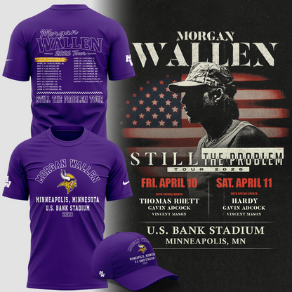 Minnesota Vikings 2026 Exclusive Morgan Wallen T-Shirt