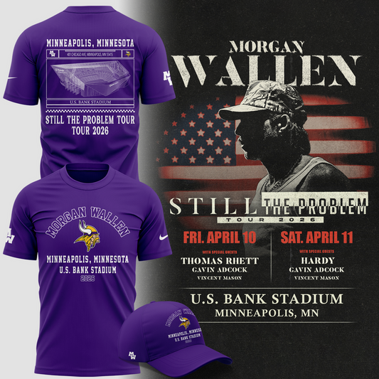 Minnesota Vikings 2026 Exclusive Morgan Wallen T-Shirt