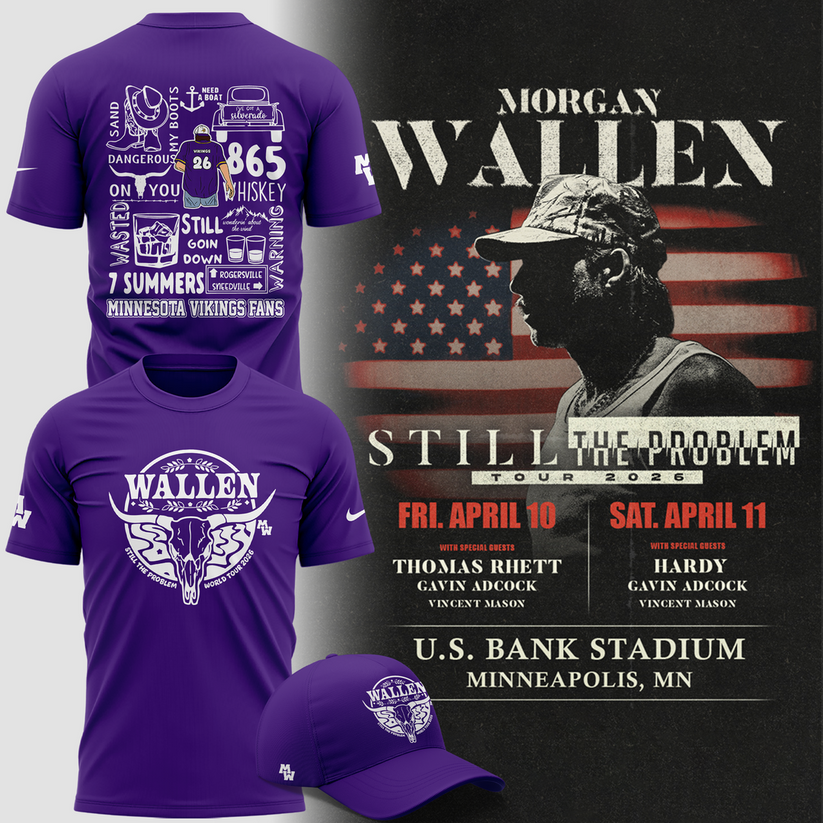 Minnesota Vikings 2026 Exclusive Morgan Wallen T-Shirt
