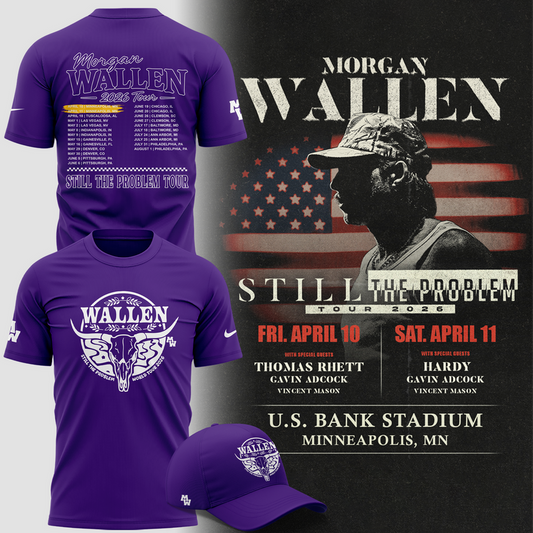 Minnesota Vikings 2026 Exclusive Morgan Wallen T-Shirt