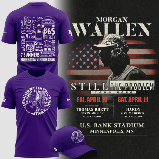 Minnesota Vikings 2026 Exclusive Morgan Wallen T-Shirt