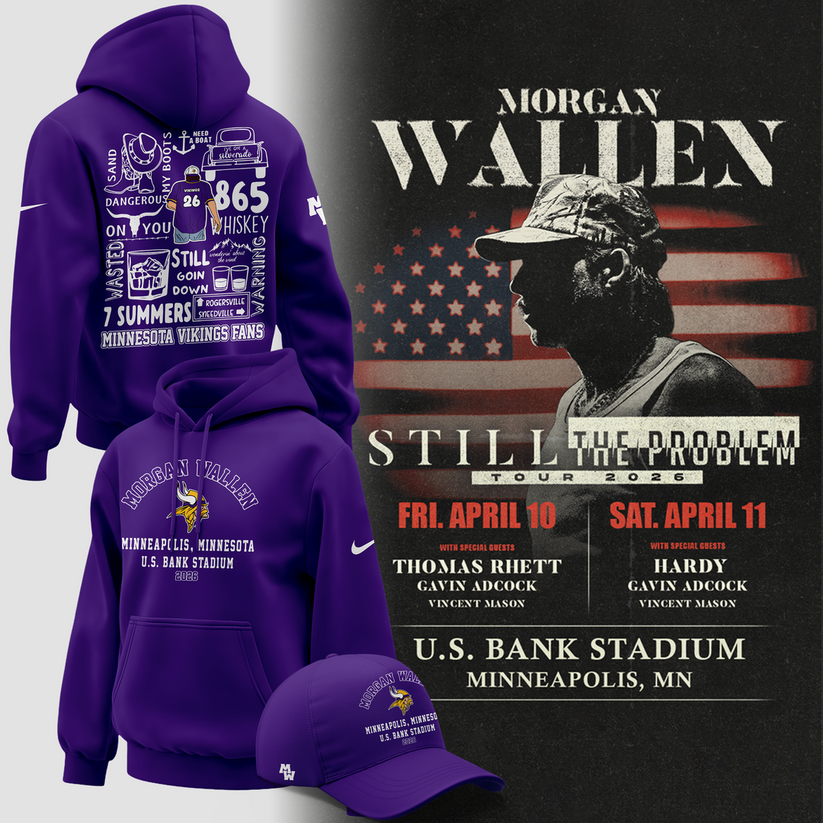 Minnesota Vikings 2026 Exclusive Morgan Wallen Hoodie