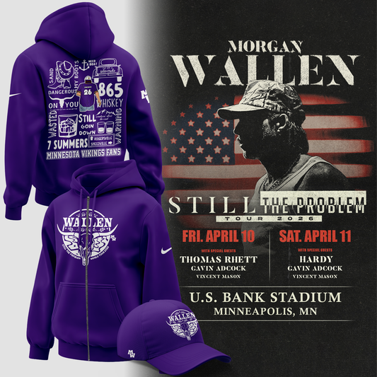 Minnesota Vikings 2026 Exclusive Morgan Wallen ZipHoodie