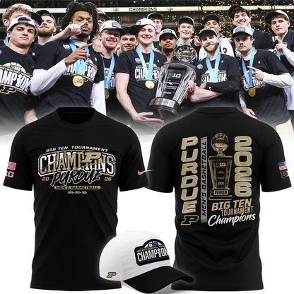01.Purdue Men's Basketball 2026 Big Ten Tournament Champions T Shirt