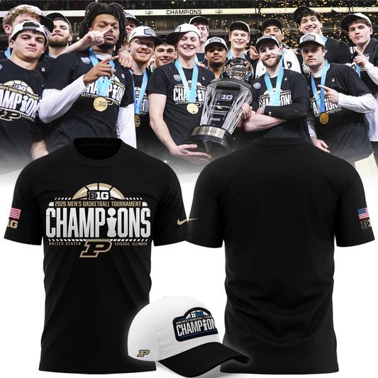 02.Purdue Men's Basketball 2026 Big Ten Tournament Champions T Shirt