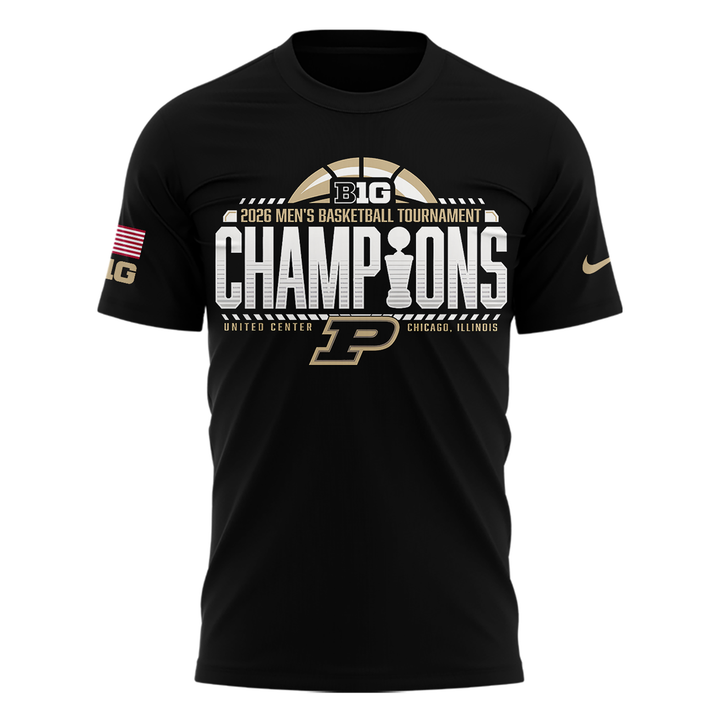 02.Purdue Men's Basketball 2026 Big Ten Tournament Champions T Shirt