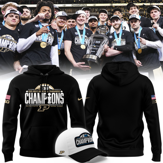 03.Purdue Men's Basketball 2026 Big Ten Tournament Champions Hoodie