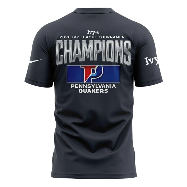 Pennsylvania Quakers Blue 84 Unisex 2026 Ivy League Men's Basketball Tournament Champions T-Shirt (Updated Version)