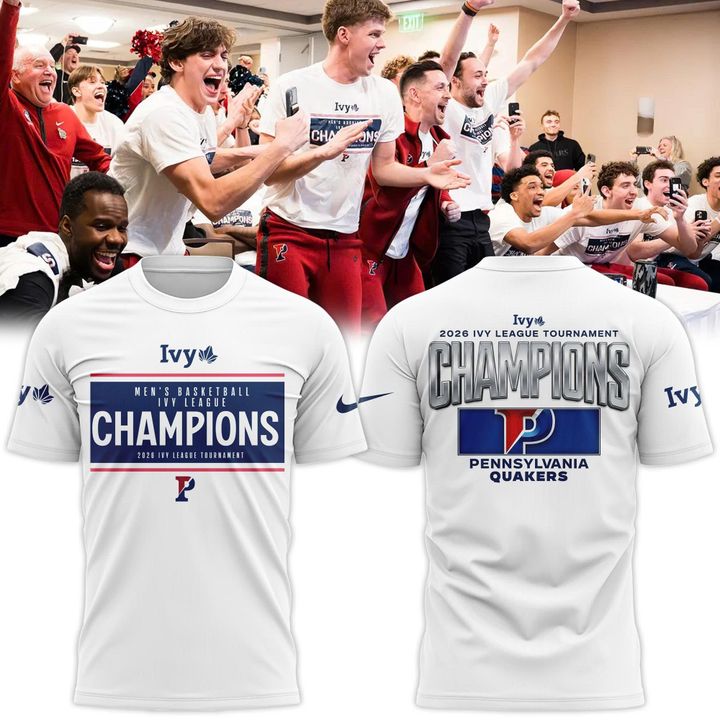 Pennsylvania Quakers Blue 84 Unisex 2026 Ivy League Men's Basketball Tournament Champions T-Shirt V1