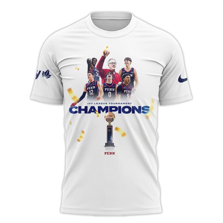 Pennsylvania Quakers Blue 84 Unisex 2026 Ivy League Men's Basketball Tournament Champions T-Shirt V2