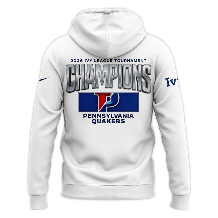Pennsylvania Quakers Blue 84 Unisex 2026 Ivy League Men's Basketball Tournament Champions Hoodie V1