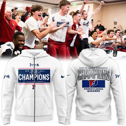 Pennsylvania Quakers Blue 84 Unisex 2026 Ivy League Men's Basketball Tournament Champions Zip Hoodie
