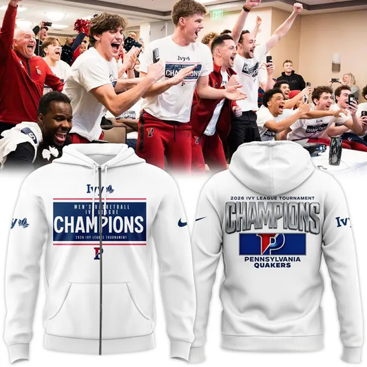 Pennsylvania Quakers Blue 84 Unisex 2026 Ivy League Men's Basketball Tournament Champions Zip Hoodie