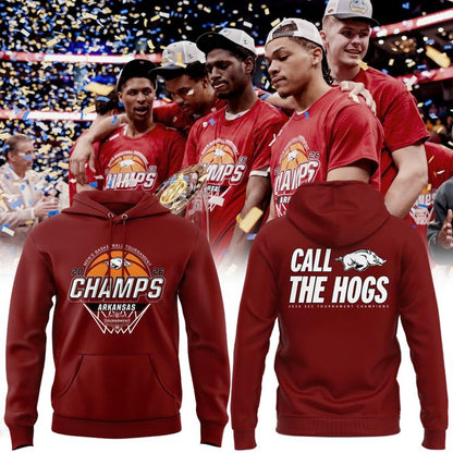 Special 2026 SEC Tournament Champions Arkansas Razorbacks Men’s Basketball Hoodie